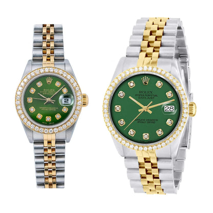 Rolex oster perpetual couple watches