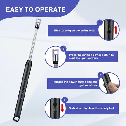 Rechargeable Lighter – Portable with LED Battery Display