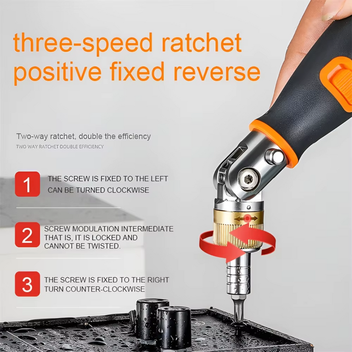 10-in-1 Ratchet Screwdriver Set - Portable Multi-Angle Screwdriver