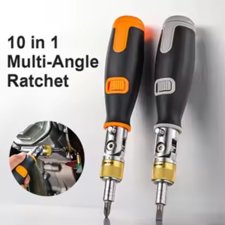 10-in-1 Ratchet Screwdriver Set - Portable Multi-Angle Screwdriver